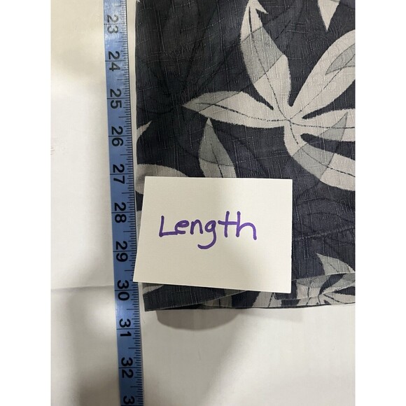 Tommy Bahama Mens 100% Silk Floral Tropical Aloha Hawaiian Shirt L Gray & Gray - Picture 8 of 8